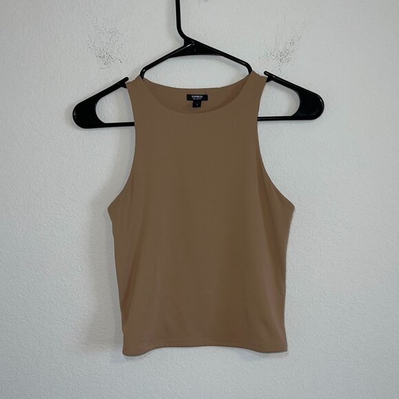 express womens body contour high scoop neck tank top - Picture 1 of 2